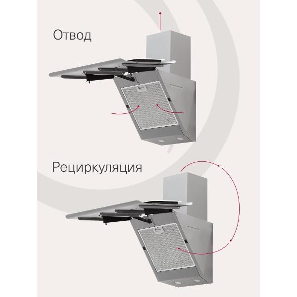 Изображение товара Вытяжка наклонная Krona URAN 600 DN WHITE 4S