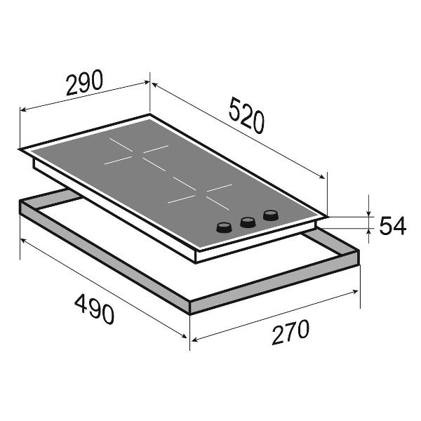 Изображение товара Встраиваемая индукционная панель независимая Zigmund & Shtain CI 45.3 B