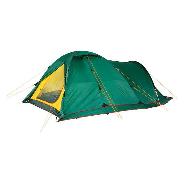 Палатка туристическая ALEXIKA TOWER 4 Plus Fib Green/ Yellow