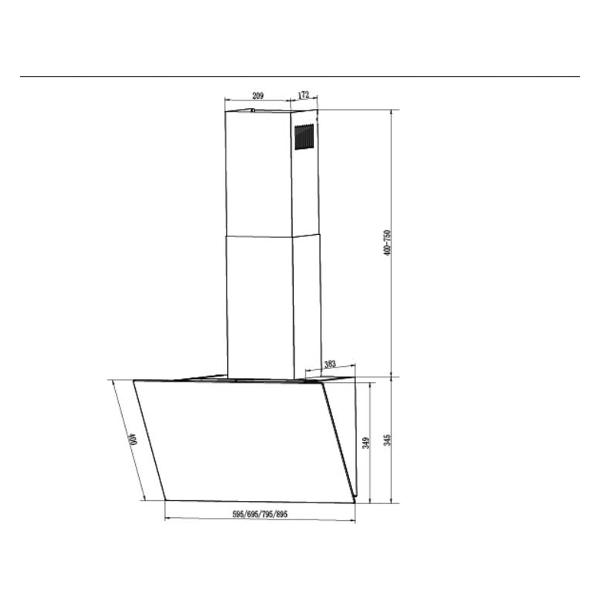 Изображение товара Вытяжка Faber VELA WH 60 черная
