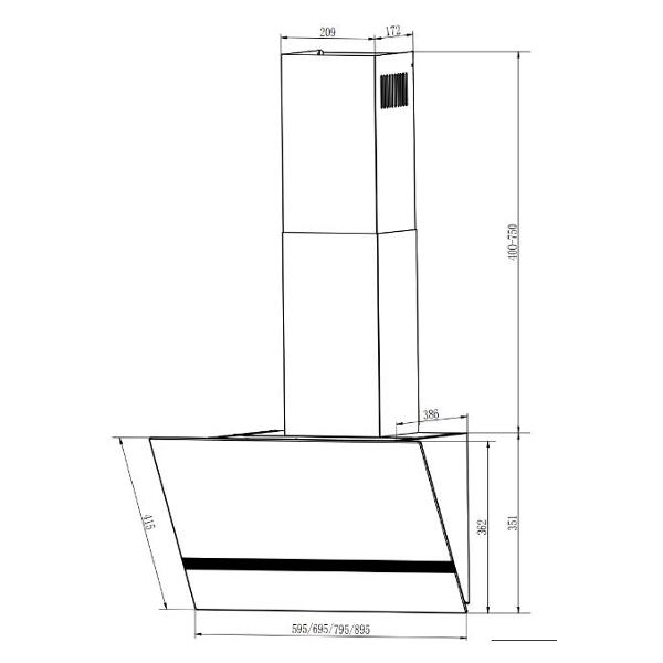 Изображение товара Вытяжка Elikor RISE WH 50 белая