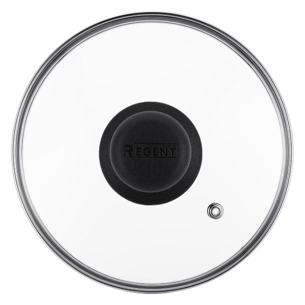 Изображение товара Крышка стеклянная 14см REGENT inox с пароотводом