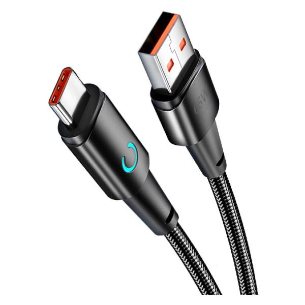 Изображение товара Кабель Deppa Moon USB - USB-C, 66Вт, 6А, 1,2м, черный (72521)