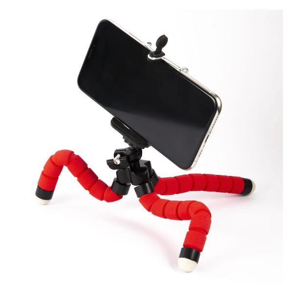 Изображение товара Держатель универсальный для смартфона Mobility Осьминог красный