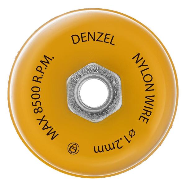 Изображение товара Щетка для УШМ Denzel чашка, 100 мм желтая