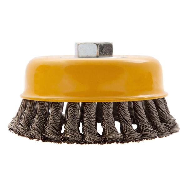 Изображение товара Щетка для УШМ Denzel чашка, 125 мм серая