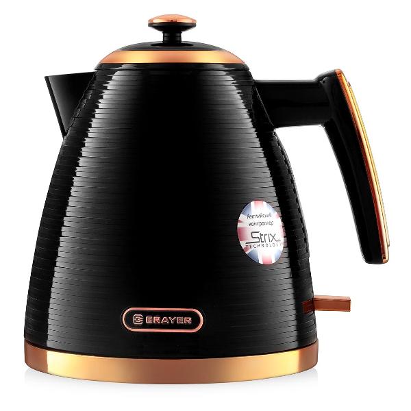 Изображение товара Электрочайник Brayer BR1056 черный/бронзовый