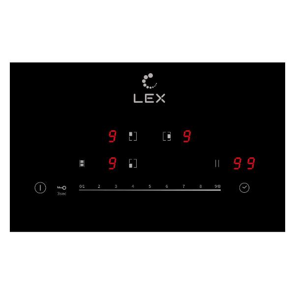 Изображение товара Встраиваемая индукционная панель независимая LEX EVI 431A BL черная