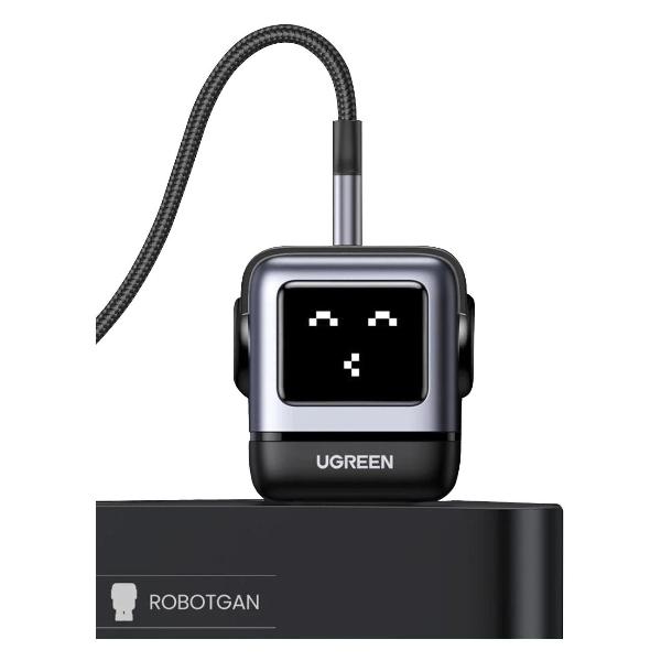 Изображение товара Сетевое зарядное устройство uGreen Nexode Robot (CD361) серый космос