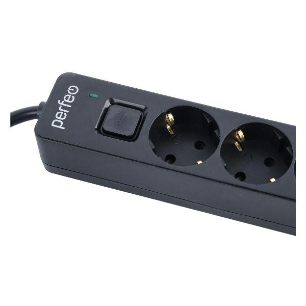 Изображение товара Сетевой фильтр Perfeo Real Stream 5м черный