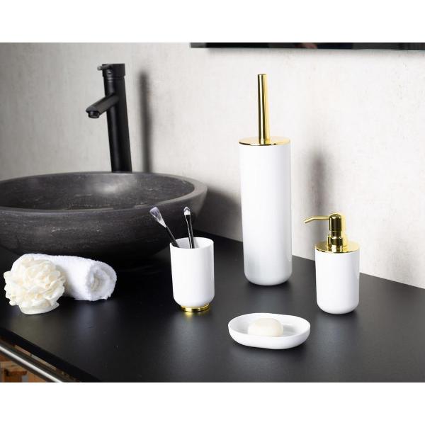 Изображение товара Дозатор для жидкого мыла RIDDER Alba белый/золото