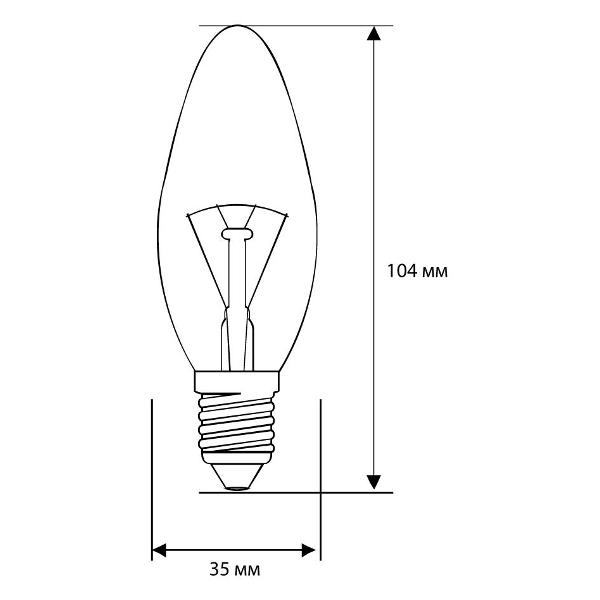 Изображение товара Лампа Camelion 40/B/CL/E14 (10 шт.)