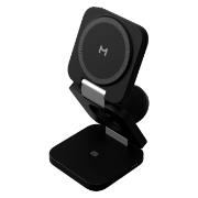 Изображение товара Беспроводное зарядное устройство Magssory Flex 3 в 1 для Apple черное