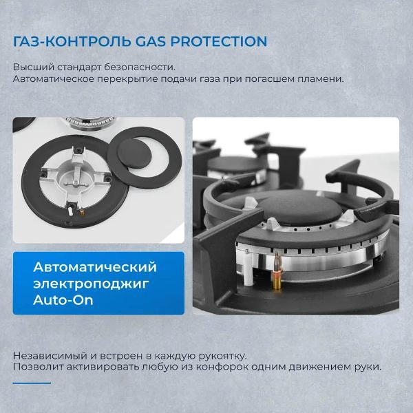 Изображение товара Встраиваемая газовая панель независимая ZUGEL ZGH603W