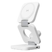 Изображение товара Беспроводное зарядное устройство Magssory Flex 3 в 1 для Apple совместимое с MagSafe белое
