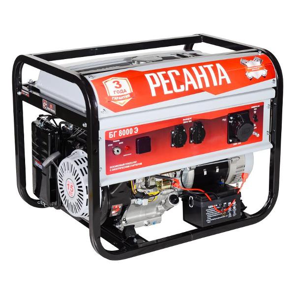 Изображение товара Генератор бензиновый Ресанта БГ 8000 Э