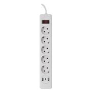 Изображение товара Сетевой фильтр Uniel S-GSR5-3 U2C1 WHITE/GREY