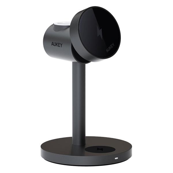 Изображение товара Беспроводное зарядное устройство Aukey 3 в 1 Qi2 (LC-MC311)