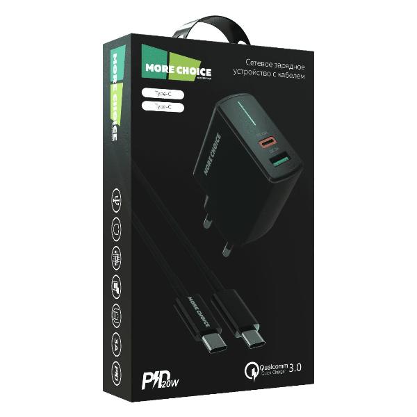 Изображение товара Сетевое зарядное устройство MoreChoice NC61a черное