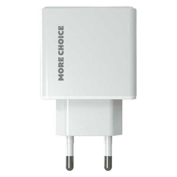 Изображение товара Сетевое зарядное устройство MoreChoice NC61 белое