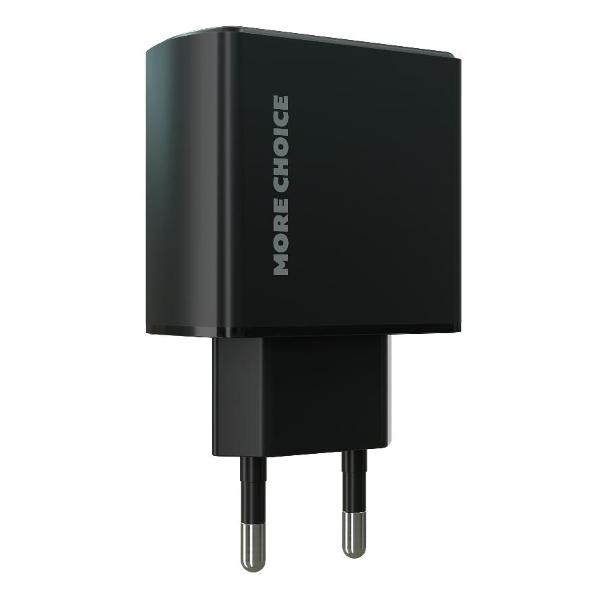 Изображение товара Сетевое зарядное устройство MoreChoice NC60 черное