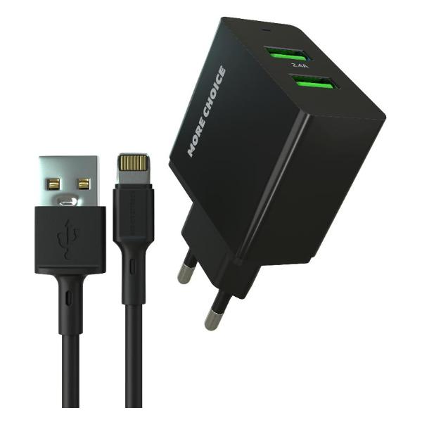 Изображение товара Сетевое зарядное устройство MoreChoice NC11i черное