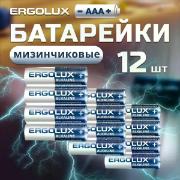 Изображение товара Батарейка алкалиновая (щелочная) Ergolux LR03 BP12