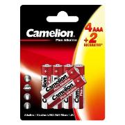 Изображение товара Батарейка алкалиновая (щелочная) Camelion 4+2LR03-BP