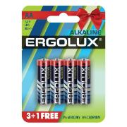 Изображение товара Батарейка алкалиновая (щелочная) Ergolux LR6 BL3+1