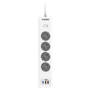 Изображение товара Сетевой фильтр Philips (PD/QC3.0 5/9/12 В), 30 Вт, 3 м, белый