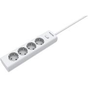 Изображение товара Сетевой фильтр Philips 4 розетки, кабель - 5 м, белый