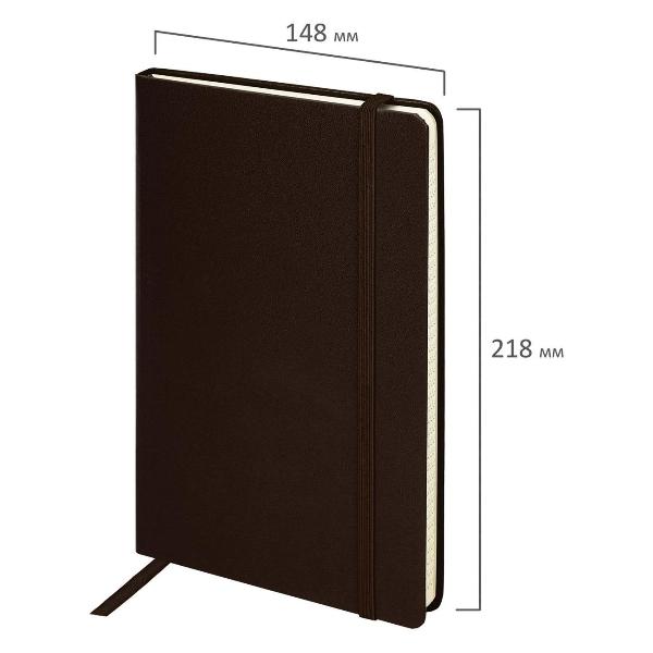 Изображение товара Блокнот А5 Brauberg Metropolis 80л коричневый 111586