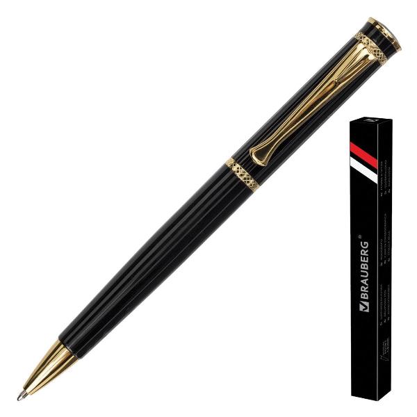 Изображение товара Ручка шариковая Brauberg Perfect Black, линия 0,7мм, синяя, 141416