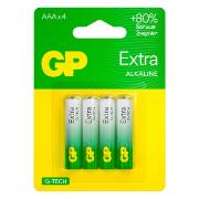 Изображение товара Батарея GP Extra G-Tech AAA 4 шт. GP24AXA21-2CRSBC4