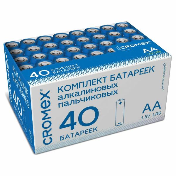 Батарейка алкалиновая (щелочная) CROMEX АА LR6 40шт Alkaline АА LR6 40шт Alkaline
