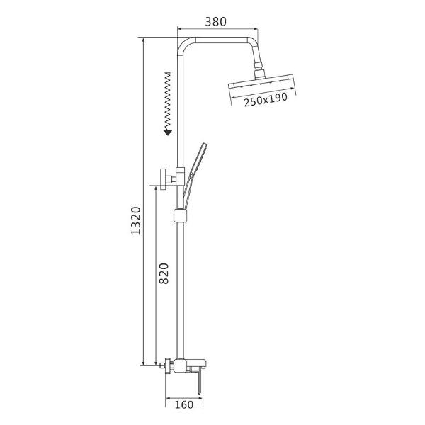 Изображение товара Смеситель для ванны Shevanik S8836H