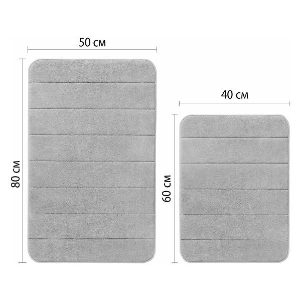 Изображение товара Коврик для ванной Laima MEMORY EFFECT светло-серый, 608446