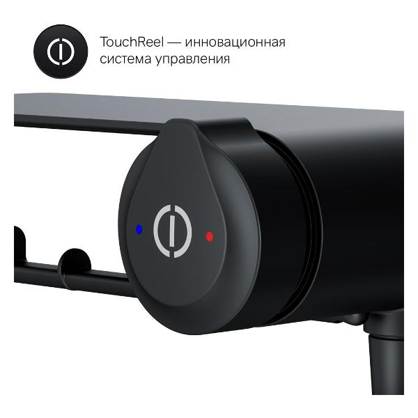 Изображение товара Смеситель TouchReel, монтируемый в стену с гигиеническим душем и полкой Am.Pm F0H85A822 X-Joy TouchReel
