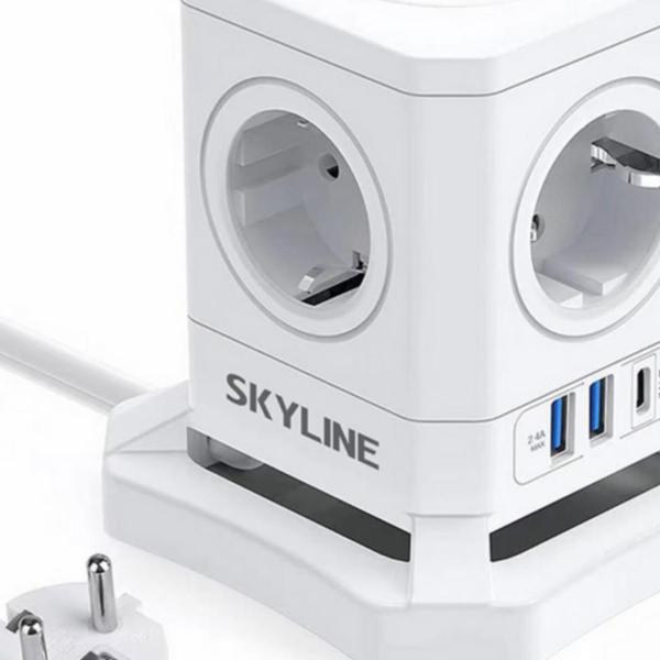 Изображение товара Сетевой фильтр Skyline USP-720 white