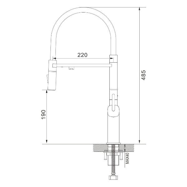 Изображение товара Смеситель Rose R358G