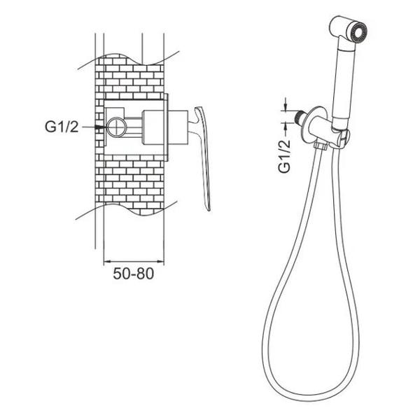 Изображение товара Гигиенический душ Rose R1305