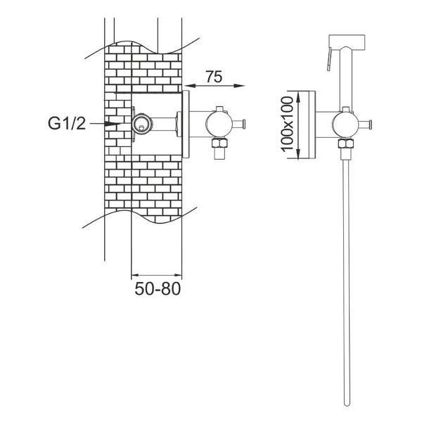 Изображение товара Гигиенический душ Rose R915