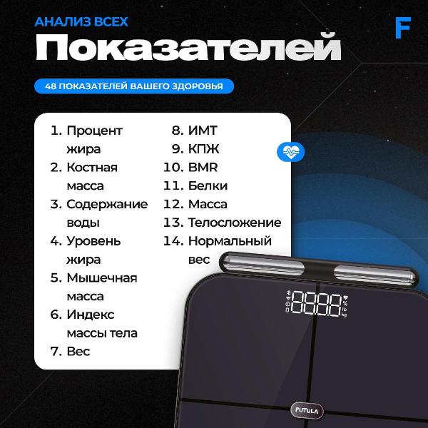 Изображение товара Умные весы FUTULA Scale 7 Black