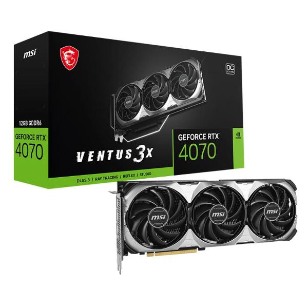 Изображение товара Видеокарта MSI GeForce RTX 4070 VENTUS 3X E1 12G OC