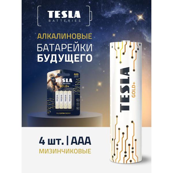 Изображение товара Батарейка алкалиновая (щелочная) Tesla AAA GOLD+ 140109