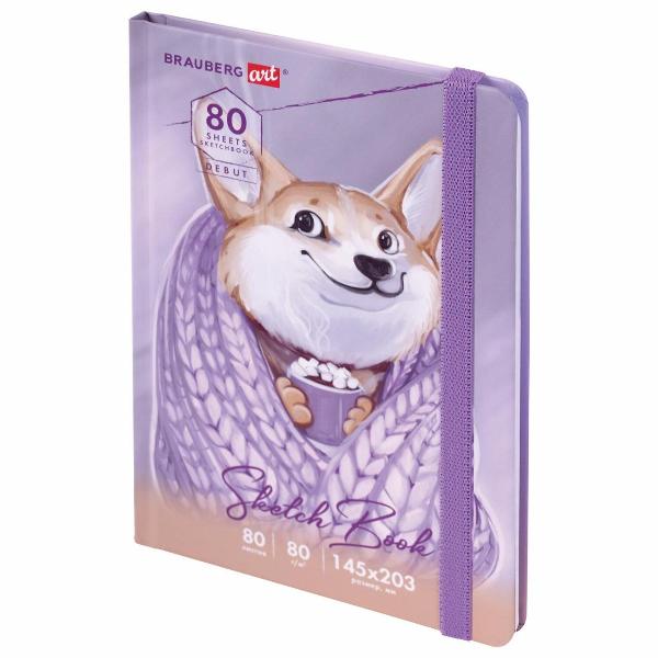 Изображение товара Блокнот А5 Brauberg 80л Корги 114579
