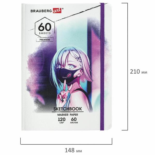 Изображение товара Блокнот А5 Brauberg 60л Аниме 115102