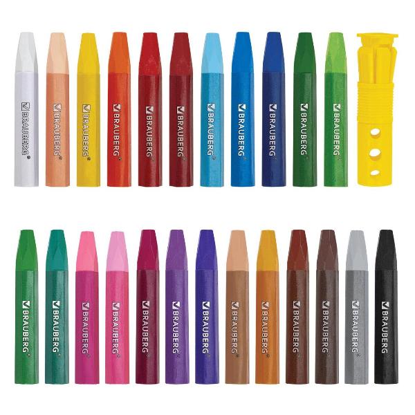 Изображение товара Пастель Brauberg 25цв+точилка 272712