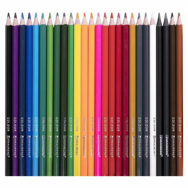 Изображение товара Карандаш цветной Brauberg PREMIUM 24 цвета + 2 чернографитных карандаша 181937