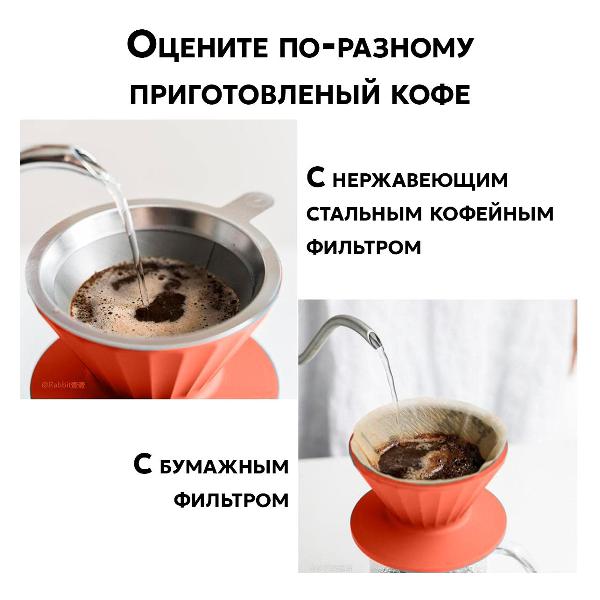 Изображение товара Воронка для заваривания фильтр-кофе BUYDEEM CD1024BO (пуровер) терракотовый